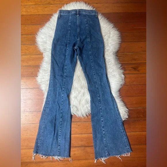 Abercrombie & Fitch Blue Flare Wide Leg Bell Bottom Jeans - Picture 2 of 9